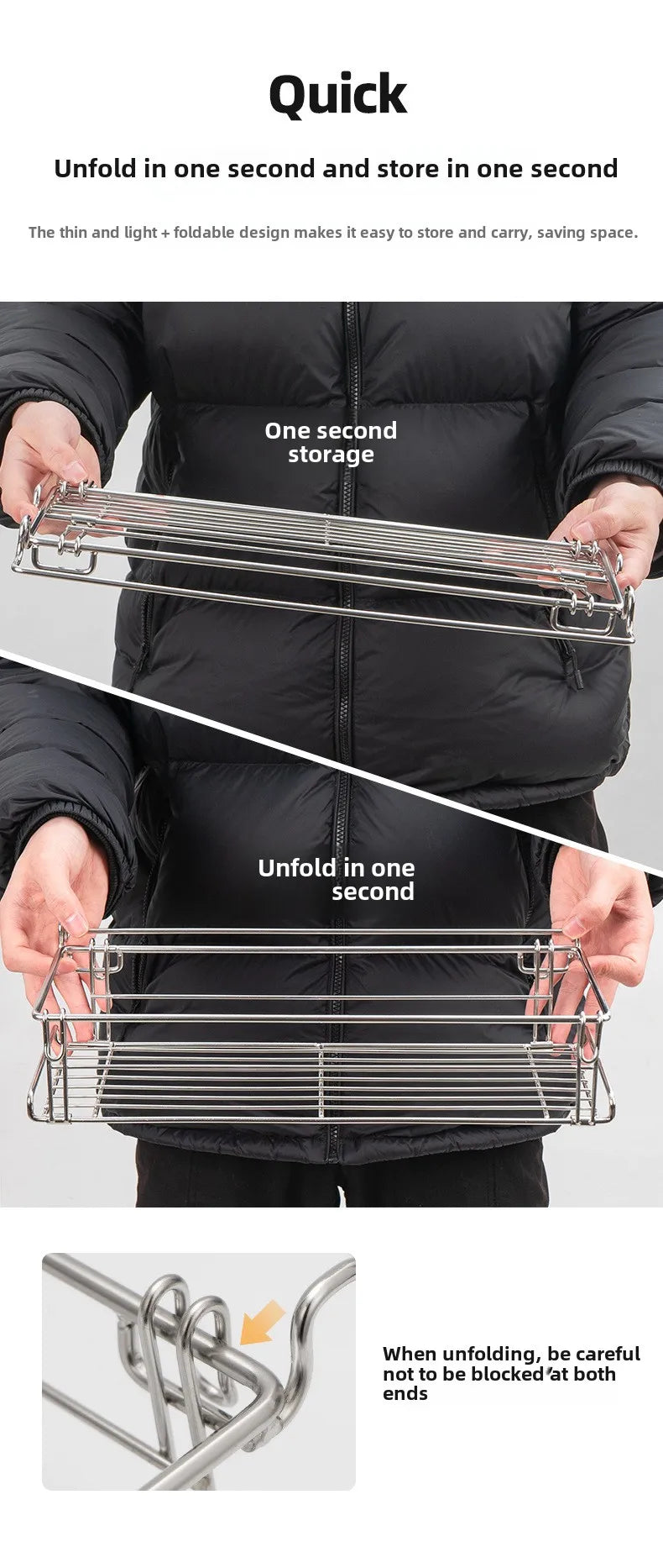 Outdoor Folding Table Extension Rack